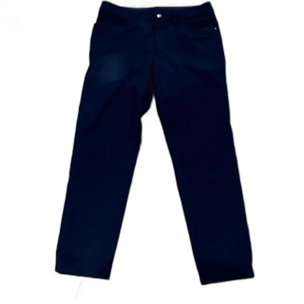 Lululemon Men's Straight Leg Slim Fit Pants True Navy Blue Size 32